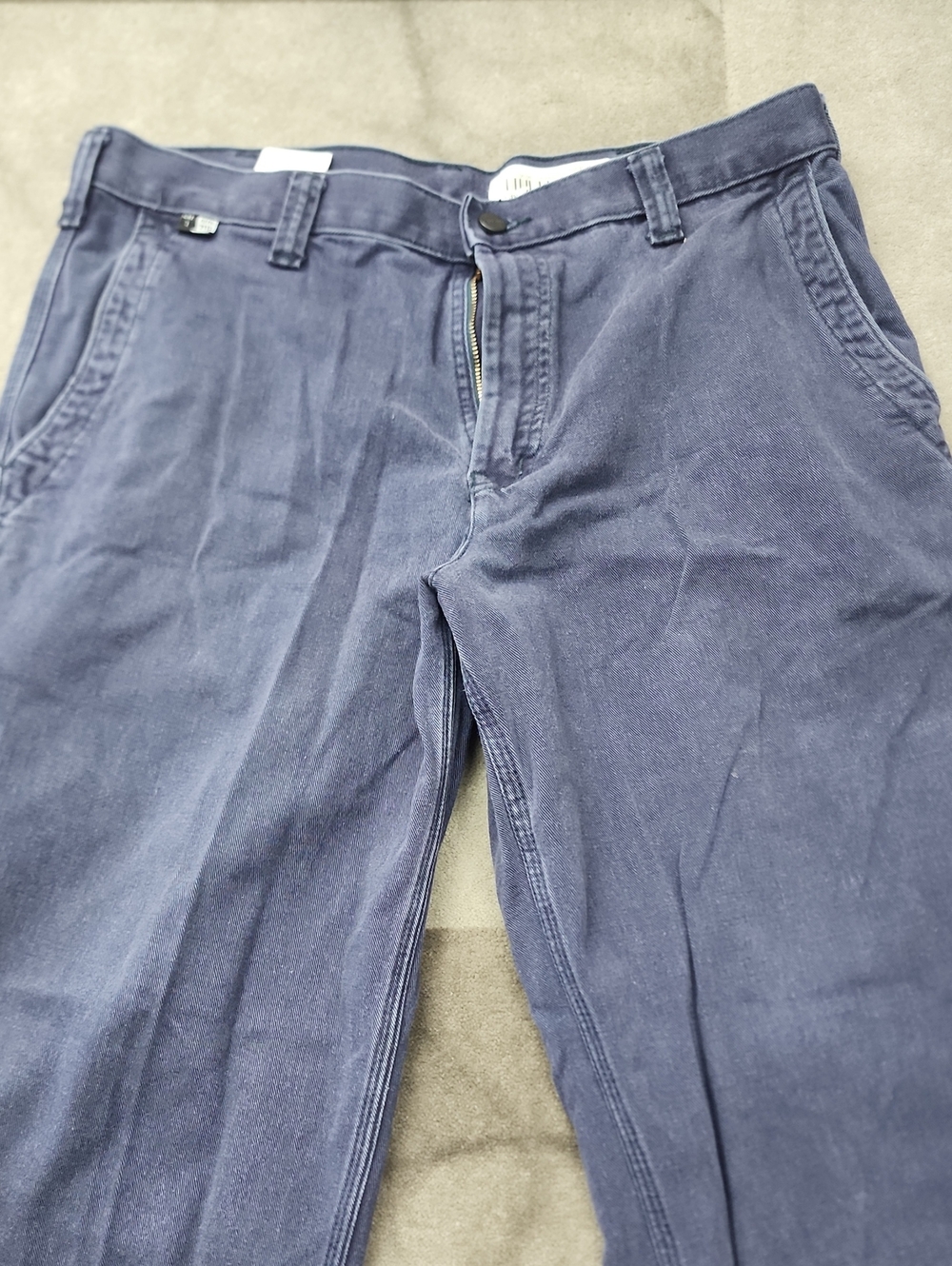 Carhartt Navy Blue Straight Leg Work Pants Fire Resistant